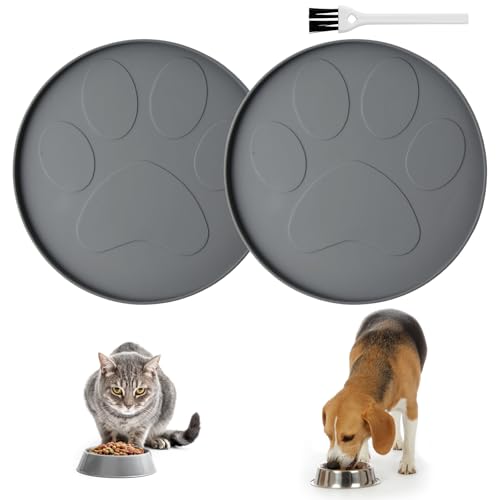 Culinavog Katzenfuttermatte, 27,5 × 27,5 × 1 cm, rutschfeste Silikon-Haustiernapf-Matte, leicht zu reinigen, waschbar, rundes Hunde-Tischset für Böden, wasserdichte Katzenfütterungsmatten für Wasser Culinavog Katzenfuttermatte, 27,5 × 27,5 × 1 cm, rutschfeste Silikon-Haustiernapf-Matte, leicht zu reinigen, waschbar, rundes Hunde-Tischset für Böden, wasserdichte Katzenfütterungsmatten für Wasser von Culinavog