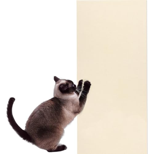 Selbstklebend Kratzbretter, 100cmX30cm Kratzmatte, Katze Kratzteppich, Kratzfestes Sofa, Wiederverwendbar kratzteppich, Katzenkratzer Kleber Möbelschutz für Sofa Wand Katzen (Beige) von Culinavog