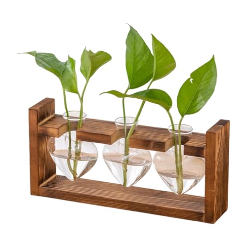 Anzuchtstation mit Retro-Holzständer, herzförmige Glasvase, Terrarium, Glas, Vintage, Hydrokultur, Anzuchtkasten für Hydrokulturpflanzen, Heimdekoration, Tischdekoration Anzuchtstation mit Retro-Holzständer, herzförmige Glasvase, Terrarium, Glas, Vintage, Hydrokultur, Anzuchtkasten für Hydrokulturpflanzen, Heimdekoration, Tischdekoration von Cumnvulnt
