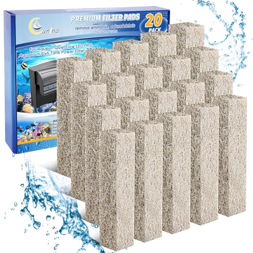 Cunina 20 Stück Ammoniak-Reduzierfilter-Pads, kompatibel mit Aqueon Quietflow 20 und 75, Schwamm-Ersatz-Filterkartuschen für Aqueon Quietflow LED PRO Aquarium-Stromfilter Cunina 20 Stück Ammoniak-Reduzierfilter-Pads, kompatibel mit Aqueon Quietflow 20 und 75, Schwamm-Ersatz-Filterkartuschen für Aqueon Quietflow LED PRO Aquarium-Stromfilter von Cunina
