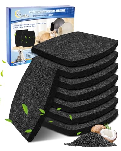 Cunina 8 Stück 2 x dickere Filter, kompatibel mit Petmate Booda Dome Katzentoilettenfilter, Aktivkohlefilter für Clean Step Katzentoilette Kuppel Cunina 8 Stück 2 x dickere Filter, kompatibel mit Petmate Booda Dome Katzentoilettenfilter, Aktivkohlefilter für Clean Step Katzentoilette Kuppel von Cunina