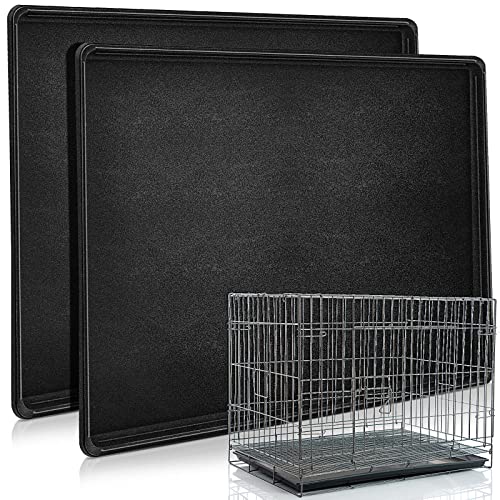 Cunno Ersatz-Hundekäfig-Tablett, 2 Stück, Ersatz-Kunststoff-Bodenwanne für Hundekäfig, Schwarz (91,4 cm) Cunno Ersatz-Hundekäfig-Tablett, 2 Stück, Ersatz-Kunststoff-Bodenwanne für Hundekäfig, Schwarz (91,4 cm) von Cunno
