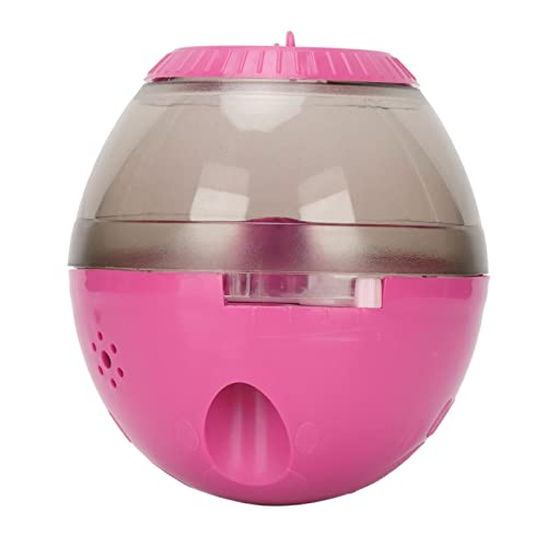 Automatischer Langsamfütterungsball für Haustiere, lebensmittelechtes Material, leicht zu reinigender Leckerbissenball für Hunde, interaktiv, für kleine, mittelgroße Katzen für den Innenbereich Rosa von Cuque