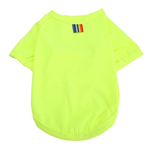 Cuque Atmungsaktives Haustier-T-Shirt, Bequemes, Helles, Weiches Hunde-T-Shirt, Einfach zu Tragen, Kurzarm-Teddy für Kleine Hunde (M) von Cuque