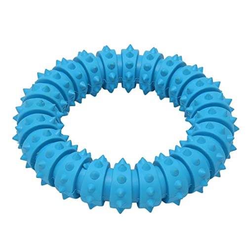 Cuque Dauerhafter Interaktiver Zahnknirscher-Gummi-Spike-Ring-Spielzeug-Hundezahnreinigung Bissfestes Hunde-Spike-Ring-Spielzeug für den Außenbereich von Cuque