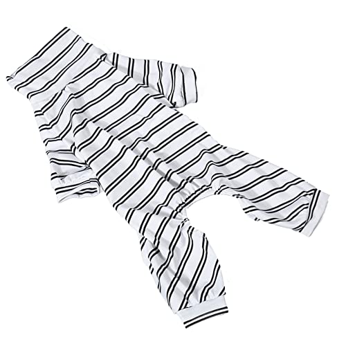 Cuque Gestreifter Haustier-Pyjama, Haustier-Overall, Modischer Schutz, Niedlicher Dünner Rollkragenpullover, Jeden Tag für Partys (L) von Cuque