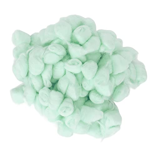 Cuque Hamster Wattebausch Sicher Handgefertigt Flauschig Leicht Leicht Kleintier Wattebausch Füllstoff Winter Warm für Hamster für Chinchilla (Grün) von Cuque