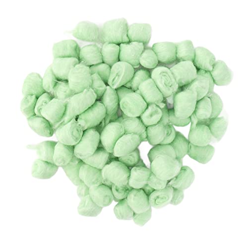 Cuque Hamster Wattebausch Sicher Handgefertigt Flauschig Leicht Leicht Kleintier Wattebausch Füllstoff Winter Warm für Hamster für Chinchilla (Herbstduft Grün) von Cuque