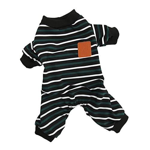 Cuque Haustier-Overall, Lässig, Gestreift, für Hunde, Warm, Modisch, Niedlich, für Reisen, Urlaub, Welpen, Katze (S) von Cuque