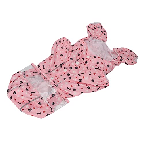 Cuque Hunde-Regenmantel, Bequemer Reflektierender Regenmantel mit Kapuze für Hunde, Niedliches Design, Atmungsaktiv für Welpen Unterwegs (S) von Cuque
