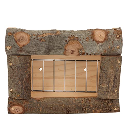 Cuque Kaninchen-Futterstation aus Holz, Sichere Heuraufe für Kaninchen, Reduziert Abfall, Bissfest, Multifunktionaler Edelstahl-Fressständer von Cuque