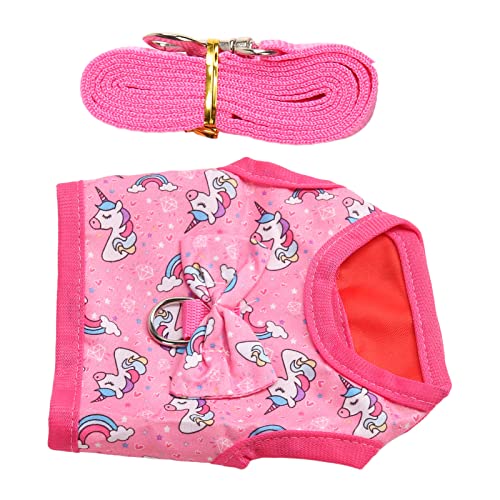 Cuque Kaninchenhalsband, niedliche Kaninchenweste mit Cartoon-Einhornmuster, umweltfreundlichem Hamsterdruck und gefärbtem Halsband für Chinchilla Cuque Kaninchenhalsband, niedliche Kaninchenweste mit Cartoon-Einhornmuster, umweltfreundlichem Hamsterdruck und gefärbtem Halsband für Chinchilla von Cuque