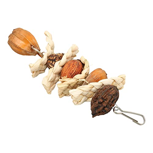 Cuque Papagei-Kauspielzeug, Vogel-Kauspielzeug Einfach zu installierendes natürliches Maisblatt und Nuss mit Edelstahlhaken für den Heimgebrauch Cuque Papagei-Kauspielzeug, Vogel-Kauspielzeug Einfach zu installierendes natürliches Maisblatt und Nuss mit Edelstahlhaken für den Heimgebrauch von Cuque