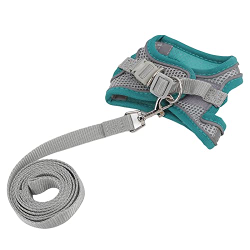 Cuque Pet Vest Harness Leash, Reflektierende Streifen Leichte Weste Design Atmungsaktive Hundegeschirrleine Verstellbar für den täglichen Spaziergang für die Erholung im Freien (L) von Cuque