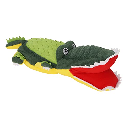 Cuque Plüsch Haustier Krokodil Hund Interaktives Spielzeug Polyester Versteckte Lebensmittelmassage Gummi von Cuque