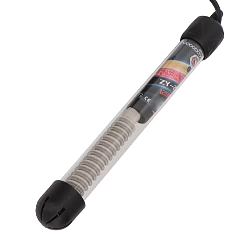 Cuque Tauchglas-Warmwasserbereiter, Fischtankheizung Schnelle Heizleitung Verdicktes Quarzrohr Energiesparender EU-Stecker 220 V für Süßwasser (120 W) von Cuque