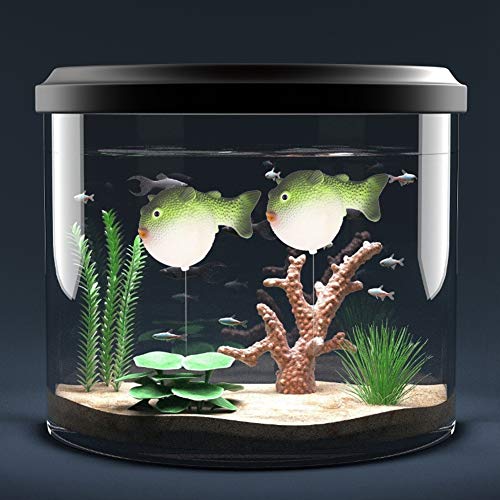 Cuque Verrückter Aquarium Landschaft, Ornament Fluoreszenz Luminous Simulation Künstliche Künstliche Dekorative Fische, Tank für Aquarium(Green) von Cuque