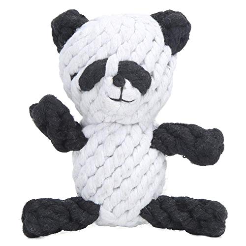 Cuque Verrückter Pet Toy, Pet Molar Toy, Baumwollseil Panda Blue Bone Elephant Dogs Welpen beißen Kauen für Tier(Panda) von Cuque