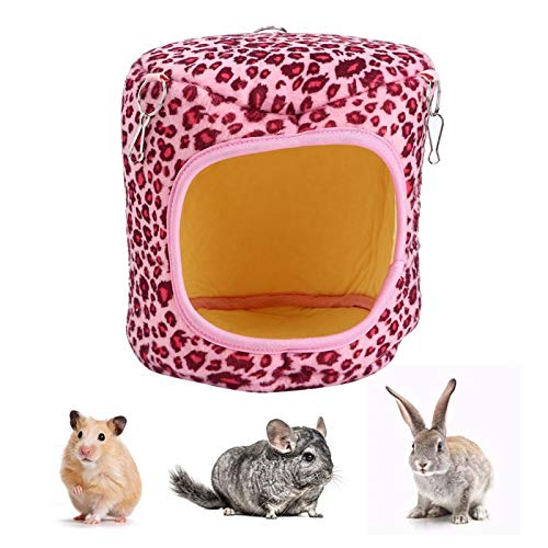 Cuque Verrückter Sicherer Hamster hängen, dunkle Farbe hängen schlafendes Haustier hängen, maschinenwaschbarer Igel für Eichhörnchen(Leopard pink) von Cuque