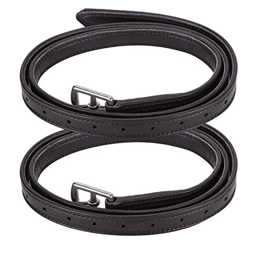 Cuque Verrückter Steigbügelgürtel, Edelstahlschnalle Steigbügel Großbritannien Steigbügelgürtel, weich für Pferd(Dark Brown) von Cuque