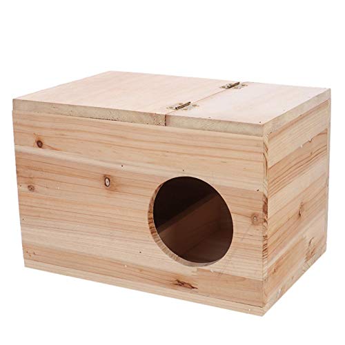 Cuque Verrückter Wood Nesting House, natürliche humanisierte Form Design Nesting House Käfig Haustierzucht Box, einfach zu installierende Eichhörnchen für Hamster Sugar Glider Meerschweinc von Cuque
