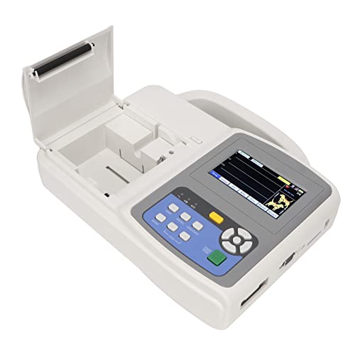 Cuque Veterinär-Patientenmonitor, Mehrere Druckformate Veterinärmonitor Multi-Parameter Einfach zu Bedienender Touchscreen für Haustiere (EU-Stecker 100-240 V) von Naroote