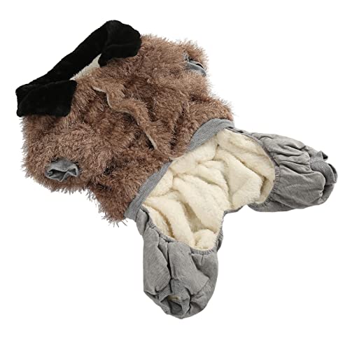 Cuque Winter-Haustierkleidung, Bequemer Haarschutz, Haustier-Kapuzenmantel, Tragbar, Dicke Haut, Freundlich für Große Hunde, für Kleine Hunde (4XL) von Cuque