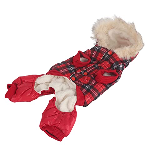 Cuque Winterkleidung für Haustiere, Dicker und bequemer Hunde-Fleece-Wintermantel mit Kapuze für mittelgroße Hunde (L) von Cuque