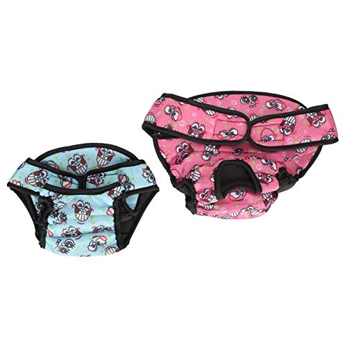 Verrückter Hundeunterwäsche, Soft Warm Convenient Dog Panties, bequem angepasst für Dog Puppy Dog Panties Unterwäsche(Pink+Blue, S) von Cuque