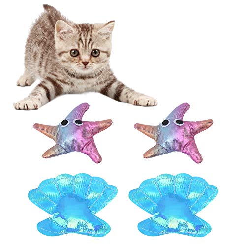 Verrückter Pet Cat Toy, langlebiges, verschleißfestes Stoffmaterial, ungiftiges Cat-Trainingsspielzeug, Starfish Puppy für Pet Cat von Cuque