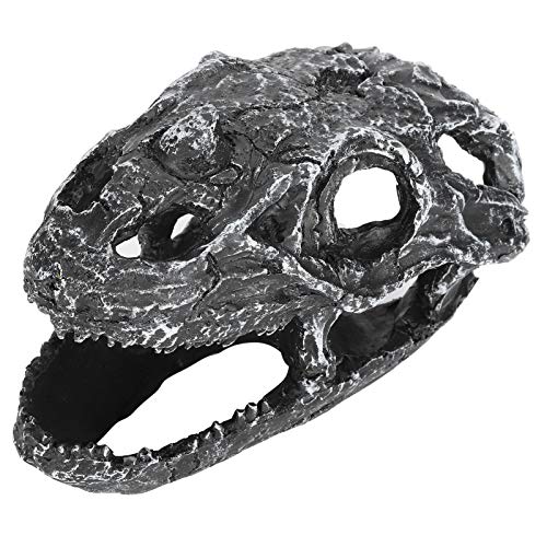 Verrückter Snake Skull Resin Einzigartiges Snake Reptile Hideout, sichere Simulation Reptile Hide Cave, ungiftige Eidechsen für Reptilien von Cuque