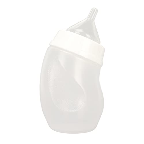 Pet Nursing Bottle Kits, Pet Feeding Bottle Professional Easy Cleaning Curved 180ML für Neugeborene Welpen von Cuque