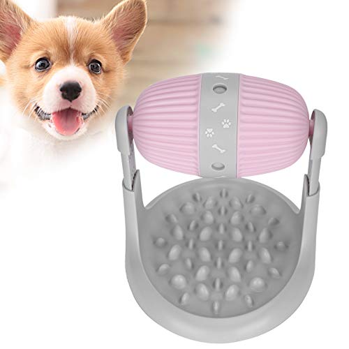 Verrückter Dog Leakage Food Toy, Pet Slow Feeder, rutschfestes, einfaches Design Praktisches ABS-Material Langlebiger Feeder Dog Puzzle Toy für Pet Food Bowl(Pink) von Cuque