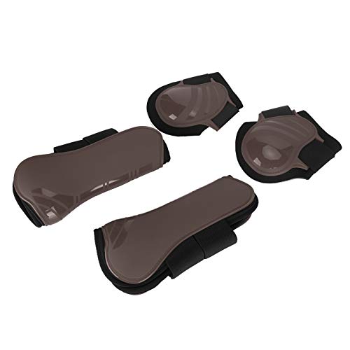 Verrückter Horse Legguard, Thickened Horse Legguard, Comfortable Brown Color Langlebiges Neopren-Hinterpferd für Horse Legguard(Brown, A Set of XL) von Cuque
