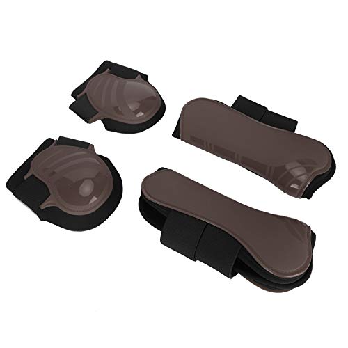 Verrückter Horse Legguard, Thickened Horse Legguard, Comfortable Brown Color Langlebiges Neopren-Hinterpferd für Horse Legguard(Brown, A Set of medium) von Cuque