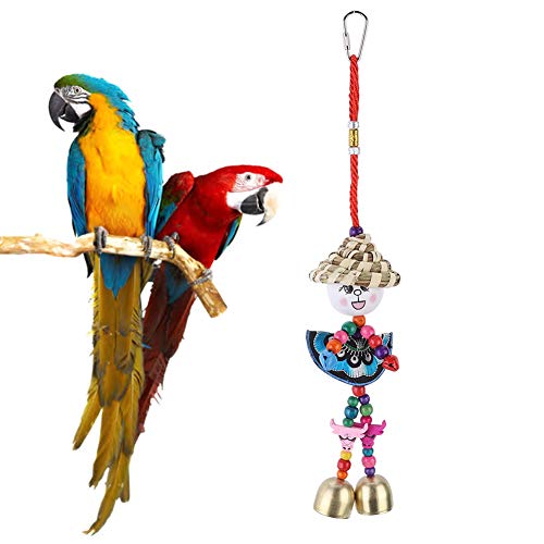 Verrückter Papageienspielzeug, Vogel hängendes Spielzeug, Strohgeflecht Spielzeugkäfig für Vogel von Cuque