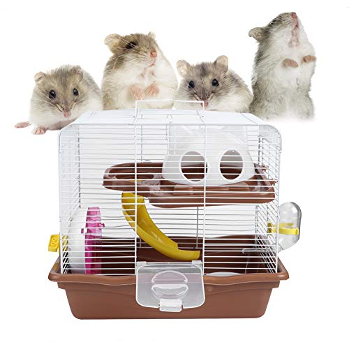 Verrückter September-Geschenk Rad Hamsterkäfig Luxus Hamsterkäfig, doppelschichtiger Hamsterkäfig, 35x26,5x32cm Vögel für Hamster Zuckersegelflugzeuge Frettchen von Cuque