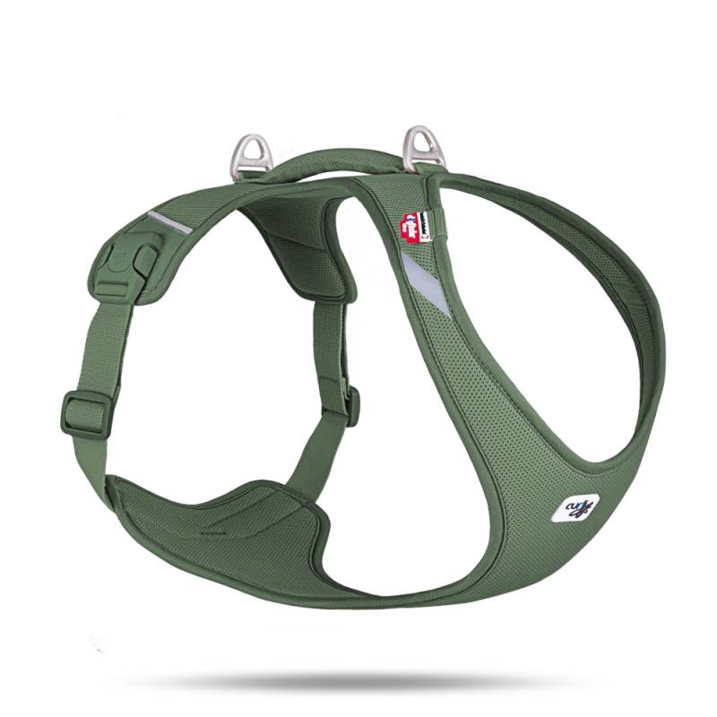 Curli Belka Geschirr Air-Mesh, moss - Größe XL: Brustumfang 55,5 – 62,7 cm von Curli