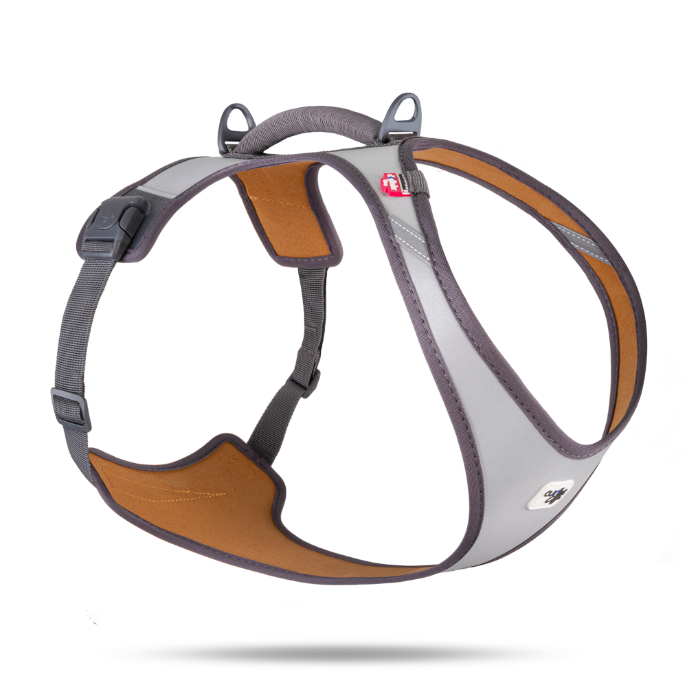 Curli Glow Belka Geschirr, grau - Größe 3XL: Brustumfang 70,2 - 78,9 cm von Curli