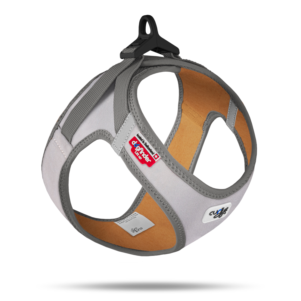 Curli Glow Clasp Vest Geschirr, grau - Größe M: Brustumfang 43,4 - 49 cm Curli Glow Clasp Vest Geschirr, grau - Größe M: Brustumfang 43,4 - 49 cm von Curli