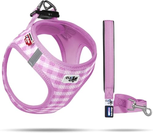 Vest Harness Air-Mesh Pink-Caro 2XS & Leash M Vest Harness Air-Mesh Pink-Caro 2XS & Leash M von Curli
