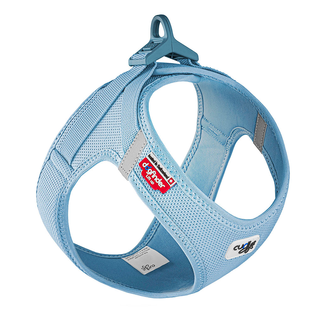 Curli Vest Geschirr Clasp Air-Mesh, himmelblau - Größe M: Brustumfang 43,4 - 49 cm von Curli