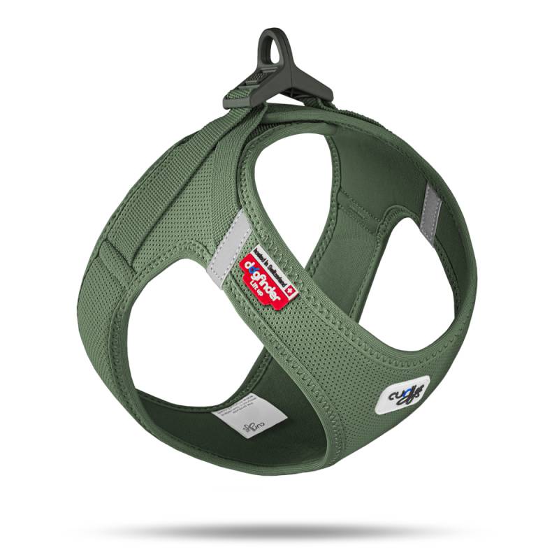 Curli Vest Geschirr Clasp Air-Mesh, moss - Größe M: Brustumfang 43,4 - 49 cm von Curli