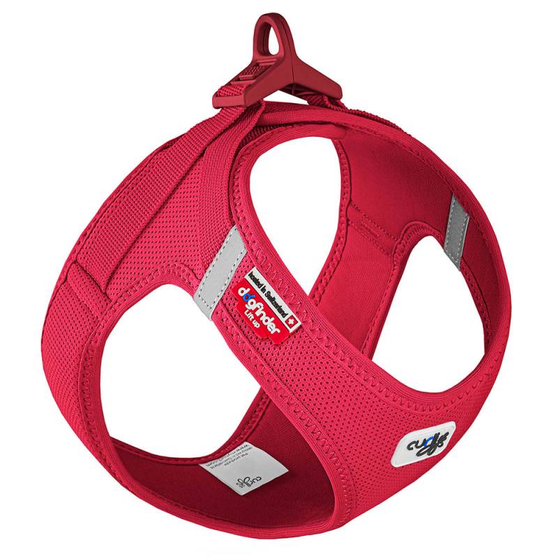 Curli Vest Geschirr Clasp Air-Mesh, rot - Größe XS: Brustumfang 33,9 - 38,2 cm von Curli