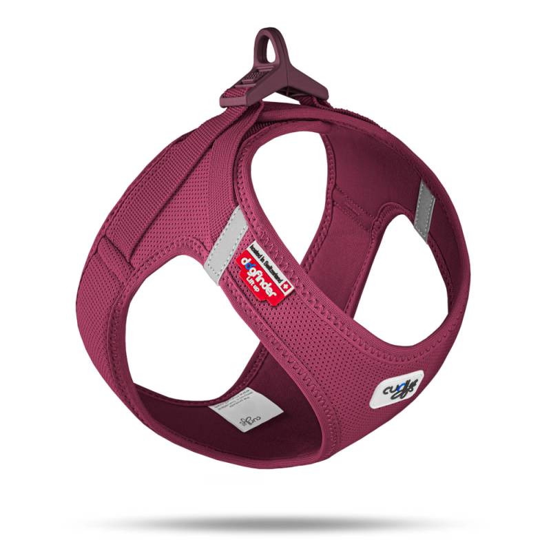 Curli Vest Geschirr Clasp Air-Mesh, rubin - Größe S: Brustumfang 38,3 - 43.3 cm von Curli
