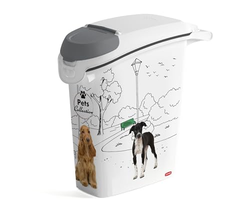 Curver PetLife Futter-Container 10 kg / 23L Trockenfutterbehälter für Hunde 23,5x49,7x50,30cm von Curver