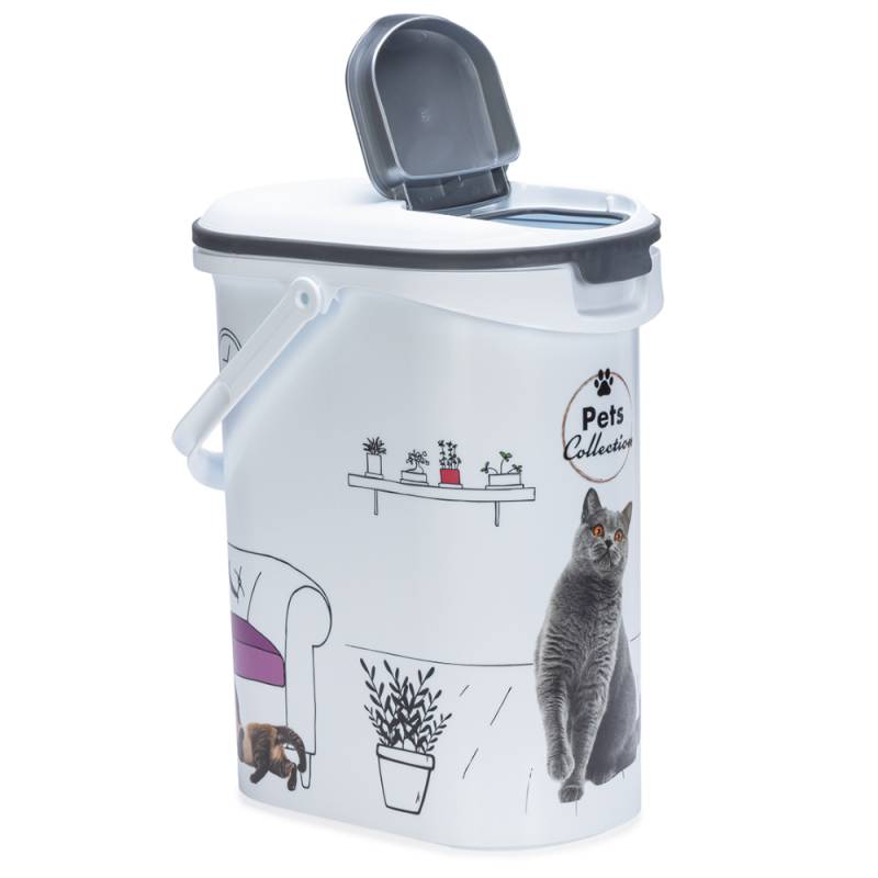Curver Trockenfutterbehälter Katze - Wohnzimmer-Design: bis 4 kg Trockenfutter (10 Liter) von Curver