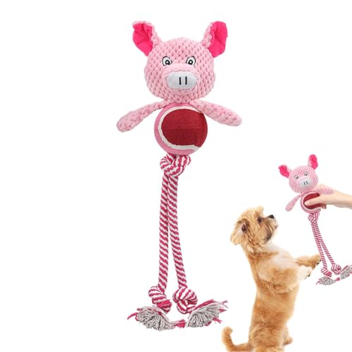 Cushangty Quietschendes Hundespielzeug aus Plüsch, Kauspielzeug für Hunde, Seilspielzeug - Interaktives Hundespielzeug,Hundeplüschspielzeug, bissfestes, quietschendes Spielzeug für Spaß und Training Cushangty Quietschendes Hundespielzeug aus Plüsch, Kauspielzeug für Hunde, Seilspielzeug - Interaktives Hundespielzeug,Hundeplüschspielzeug, bissfestes, quietschendes Spielzeug für Spaß und Training von Cushangty