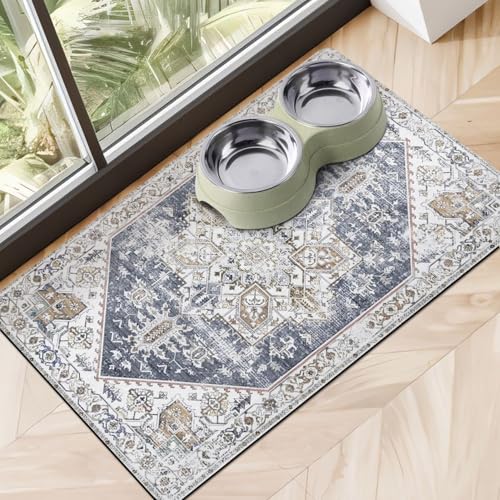 Hundefuttermatten für Böden, saugfähig, Haustier-/Katzenfuttermatte, rutschfeste Futternapf-Matten für Futter und Wasser, umweltfreundliche Boho-Hunde-Platzsets, Futtermatte, Haustierbedarf Hundefuttermatten für Böden, saugfähig, Haustier-/Katzenfuttermatte, rutschfeste Futternapf-Matten für Futter und Wasser, umweltfreundliche Boho-Hunde-Platzsets, Futtermatte, Haustierbedarf von Cuslnox