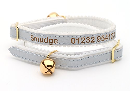 Personalisiertes Halsband für Katze | Schaffen Sie Ihr einzigartiges Tierkennzeichen | Lasergravur (Silber) von CustomDesign.Shop